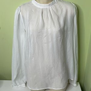 White flowy formal long sleeve